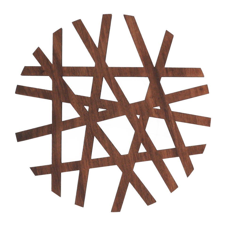 Krumble Pannenonderzetter rond – Hout – Bruin
