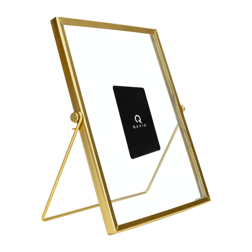 QUVIO Fotolijst staand – 17,5 x 23 cm – staal – Goud