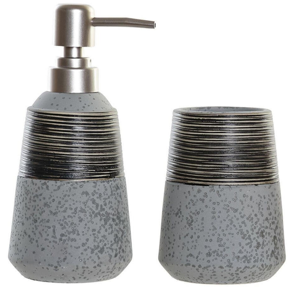 Items Zeeppompje – incl. beker – blauw-grijs – polystone – 18 cm