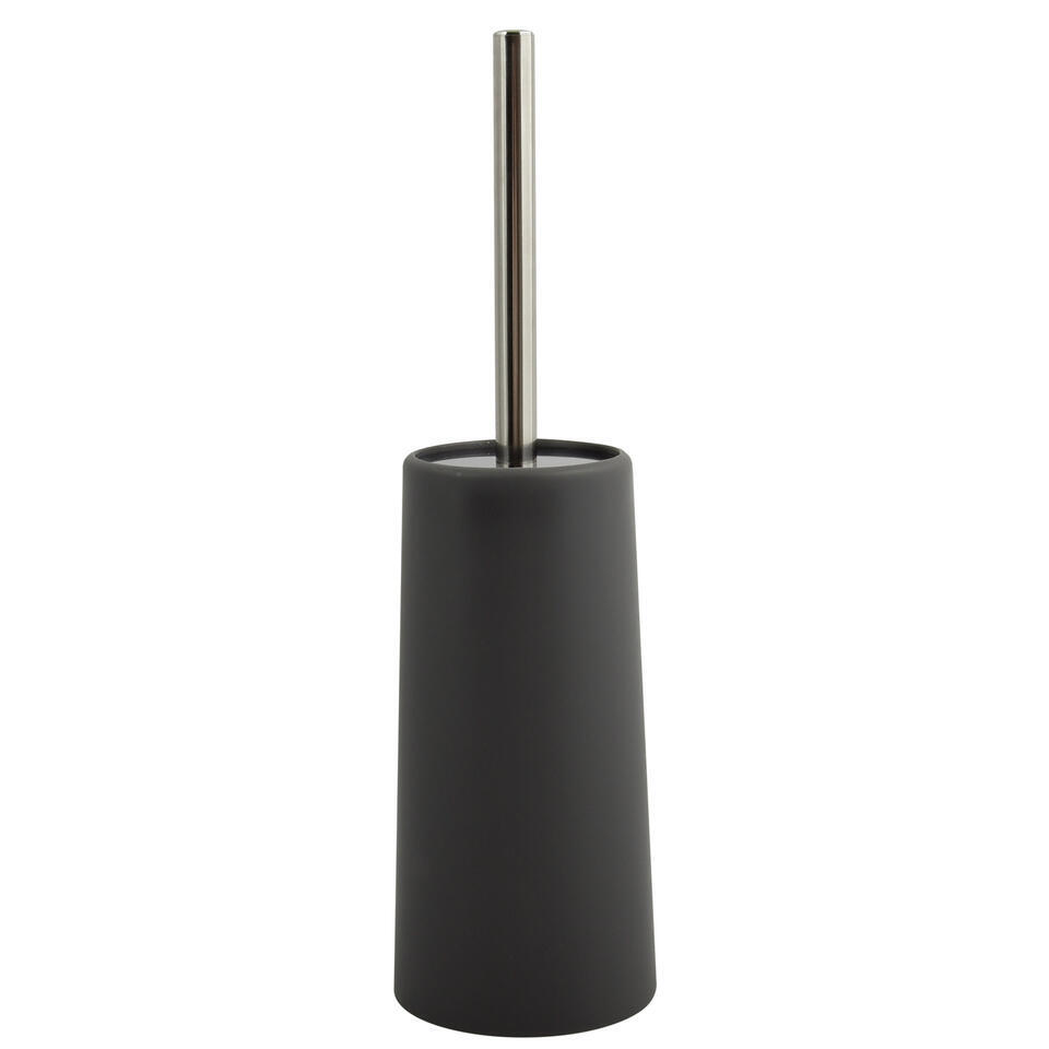 MSV Toiletborstel houder/WC-borstel – antraciet – kunststof – 35 cm