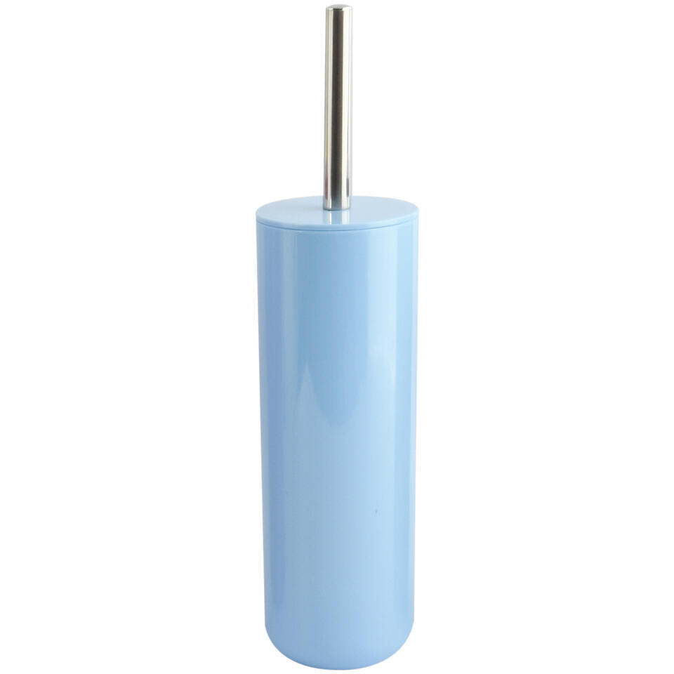 MSV Porto Toilet/wc-borstel houder – kunststof – pastel blauw – 38 cm