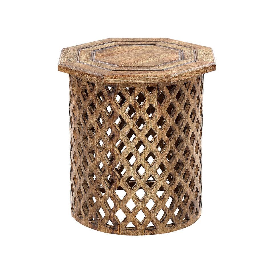 KHANPUR – Bijzettafel – Donkere houtkleur – Mangohout
