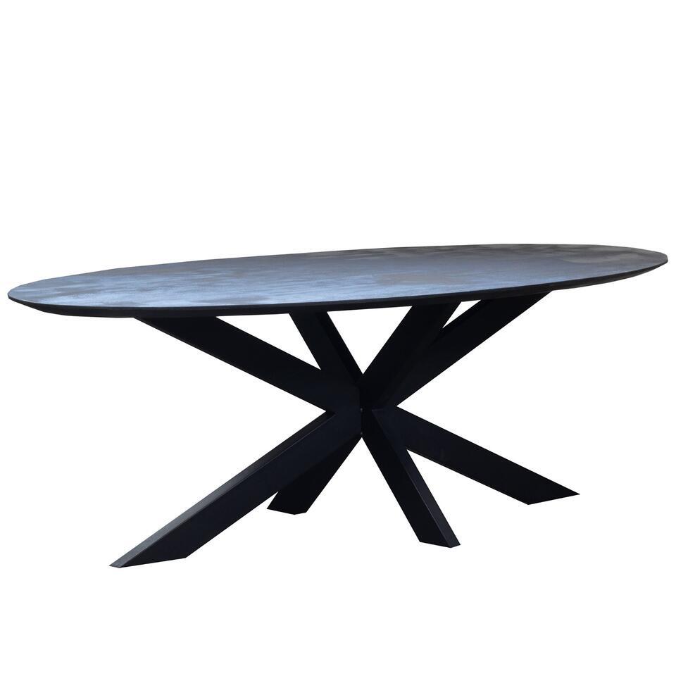 Eettafel Zwart Mangohout – 200x100x78cm – Diamond