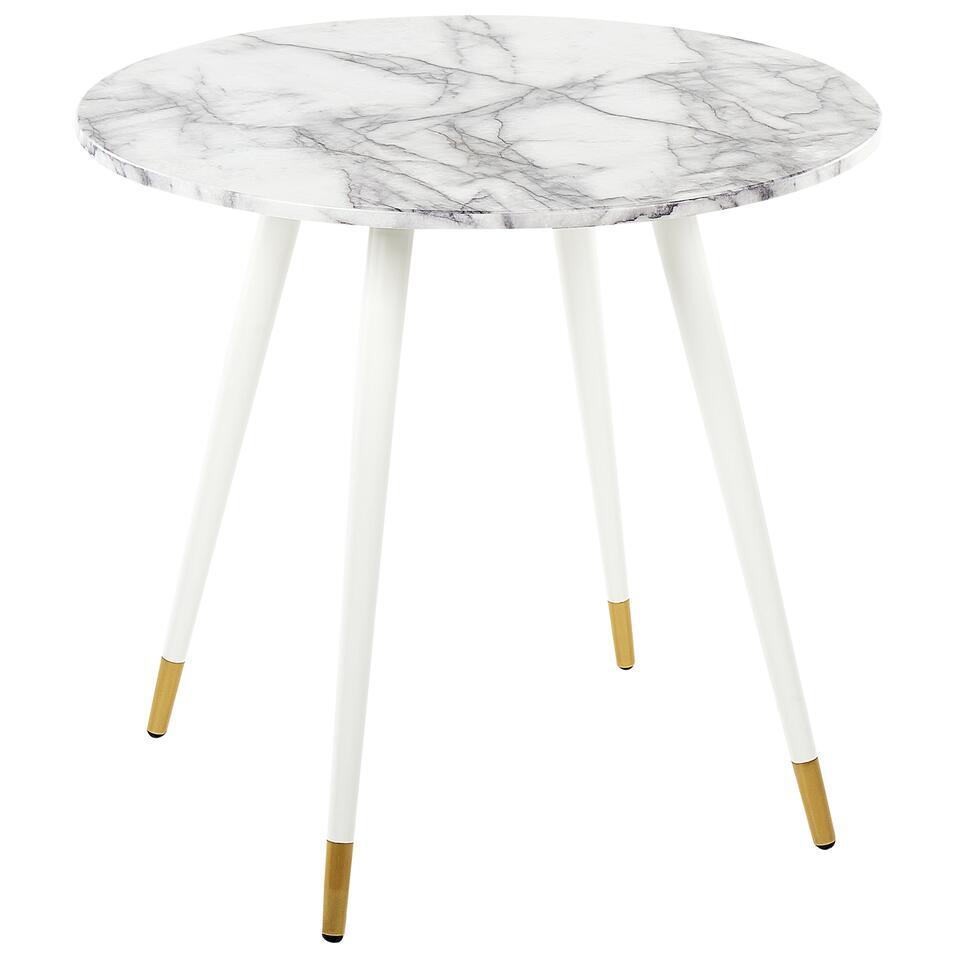 GUTIERE – Ronde eettafel – Marmer-look – MDF
