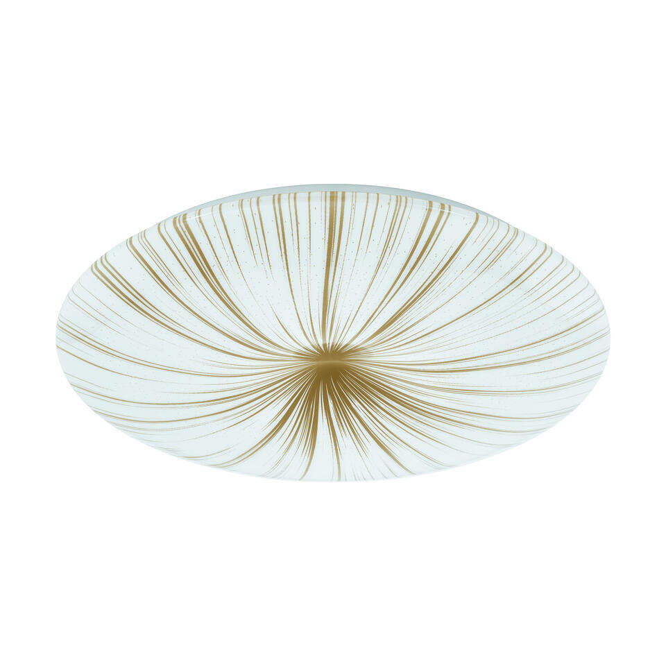 EGLO Nieves 1 Plafond- en Wandlamp – LED – Ø 51 cm – Wit/Goud