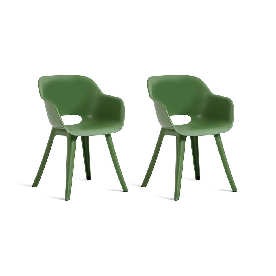 Keter Akola Tuinstoelen – 2 stuks -56.5x55x80cm – Olijf Groen