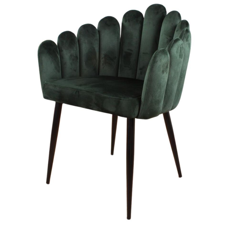 DS4U – Flower eetkamerstoel velvet groen