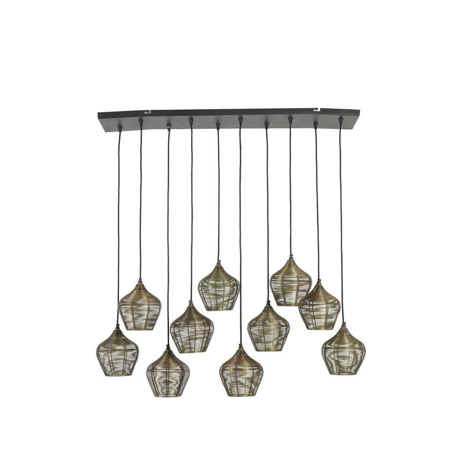Hanglamp Alvaro – Antiek Brons – 120x25x29,5cm – 10L