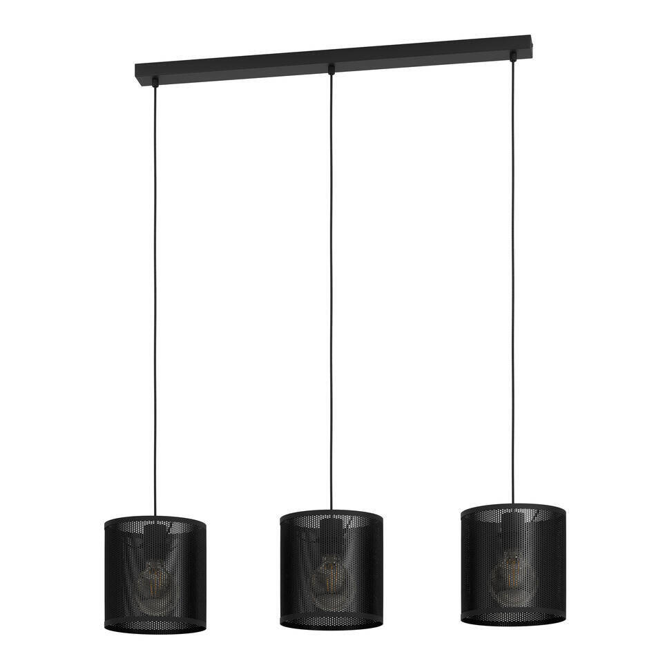 EGLO Manby Hanglamp – E27 – 90 cm – Zwart – Staal