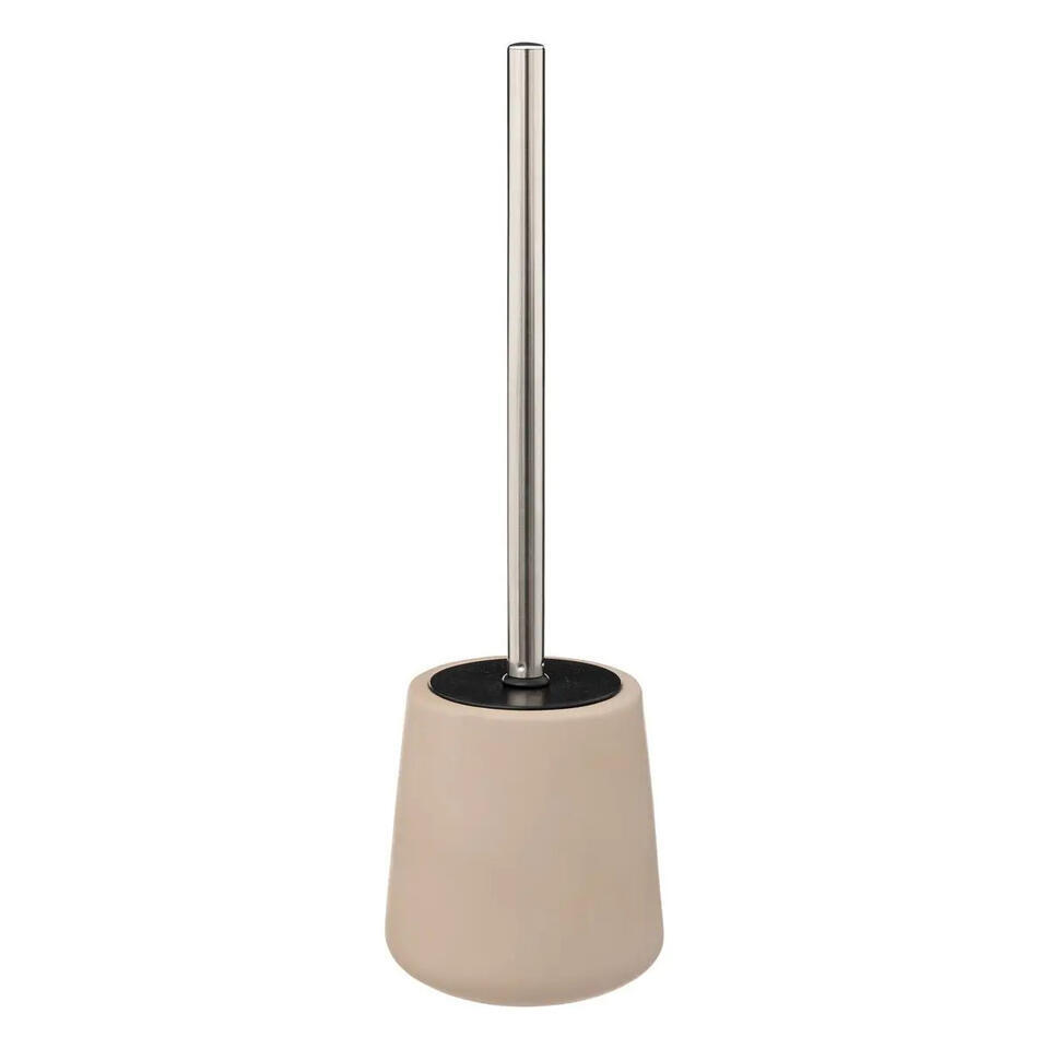 5Five Toilet/wc-borstel in houder – polyresin – beige – 40 cm