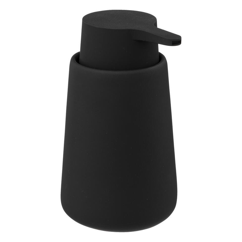 5Five Zeeppompje/dispenser – keramiek – zwart – 250 ml – keuken