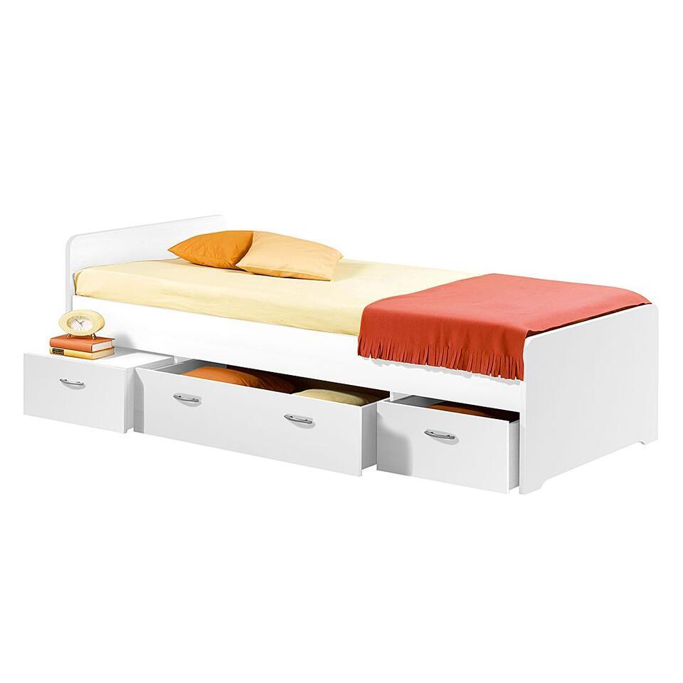 Bed Barko 90×200 met 3 lades – wit