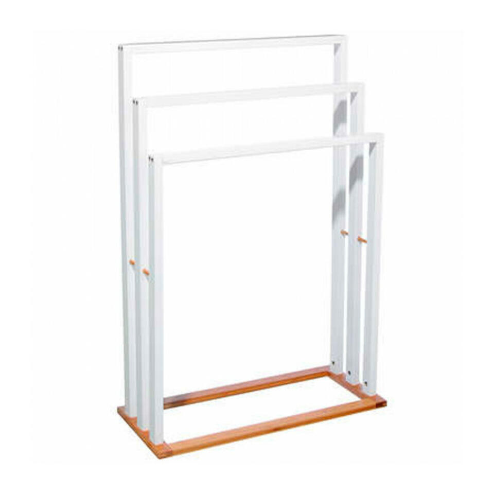 5Five Handdoeken ophangrek badkamer – bamboe hout – 55 x 24 x 82 cm