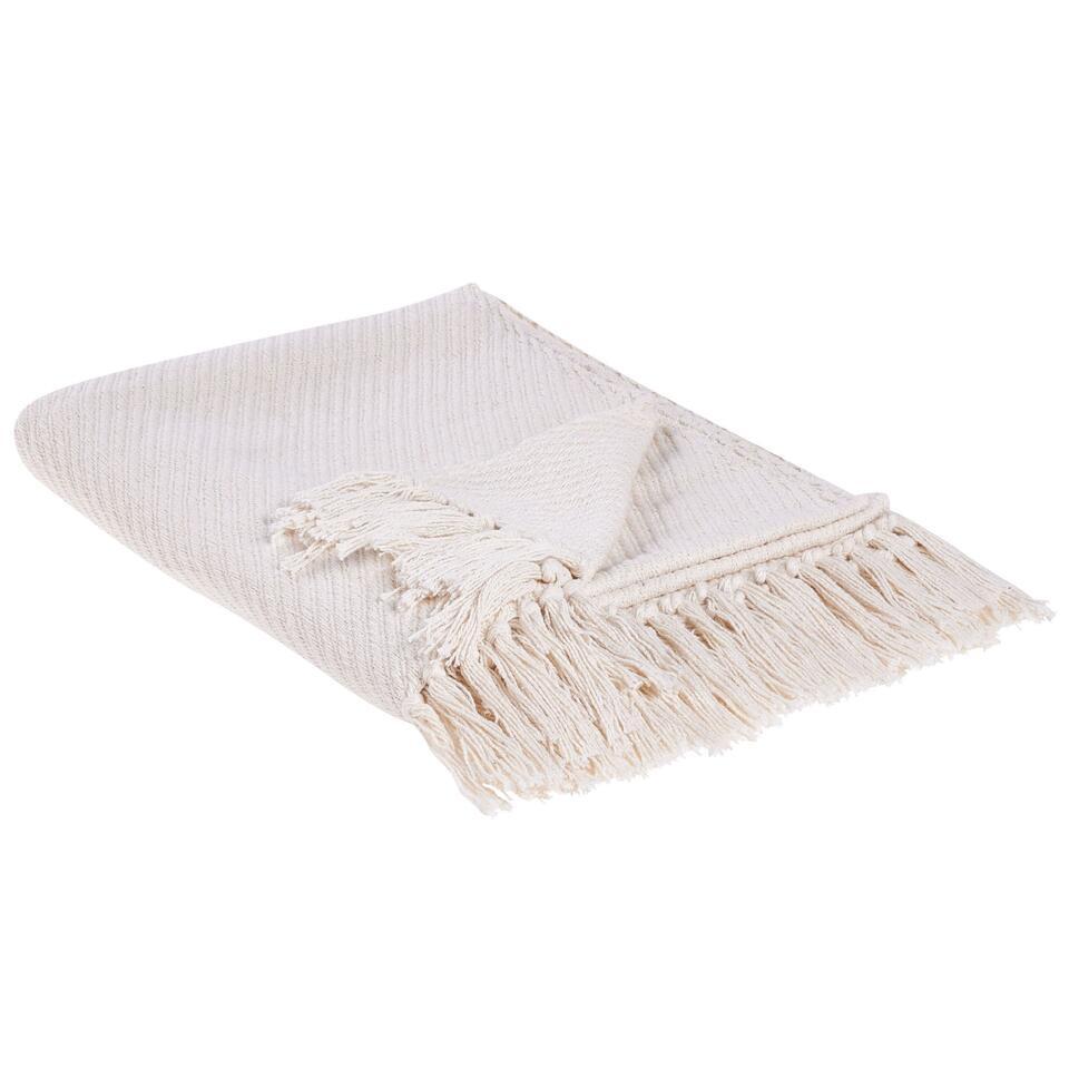 YARSA – Plaid – Beige – 125 x 150 cm – Katoen