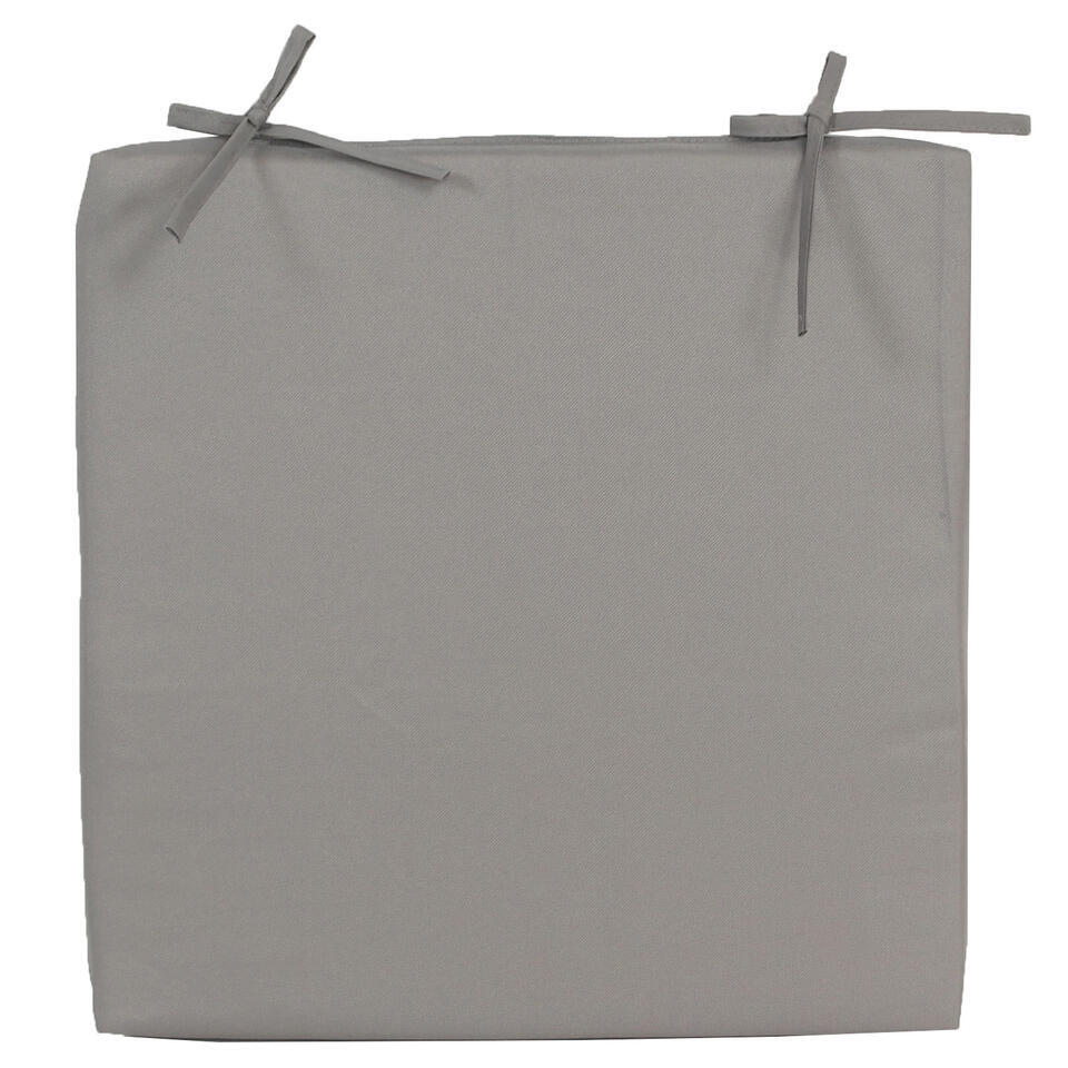 Anna's Collection Bank-sier kussen – grijs – 40 x 40 cm