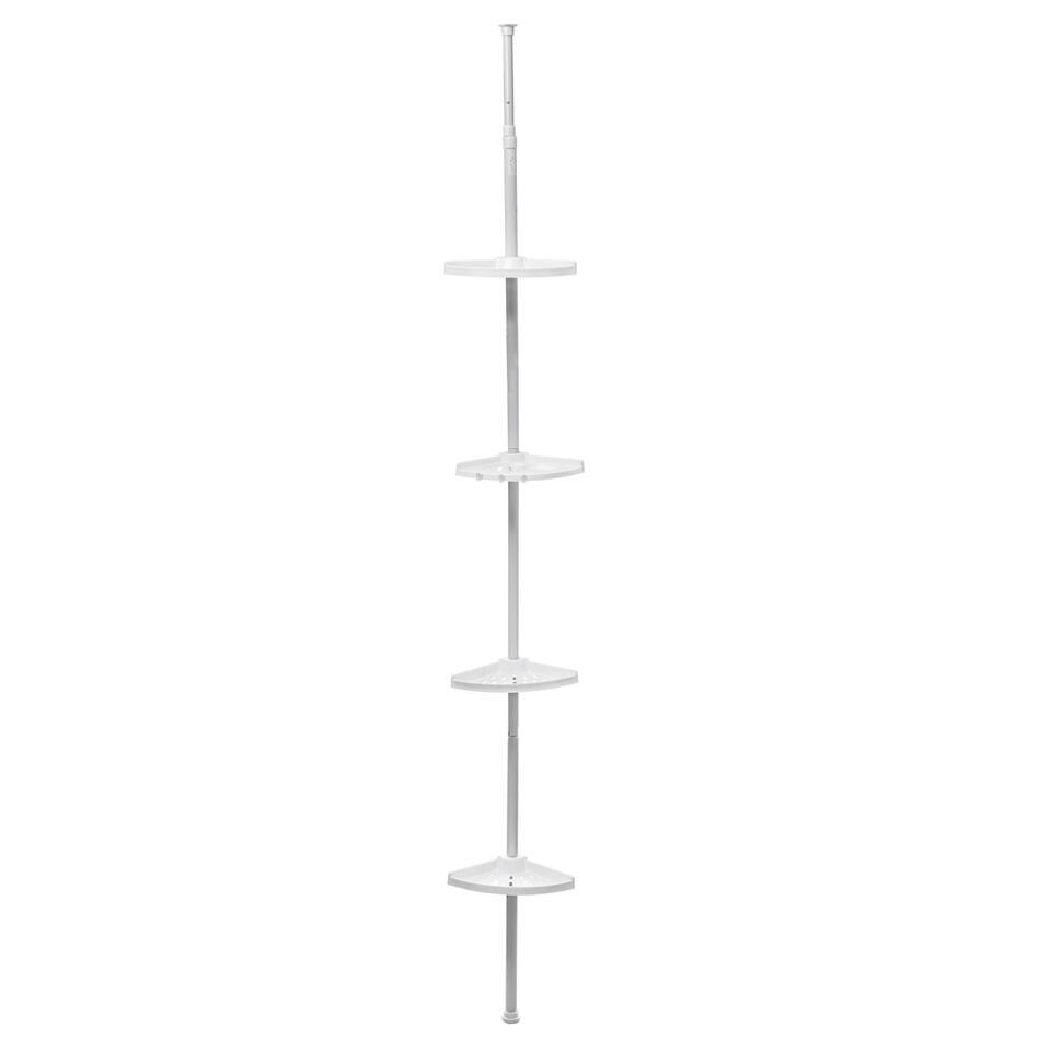 5Five Doucherek – telescopische stang – 4-laags – 200 tot 250 cm