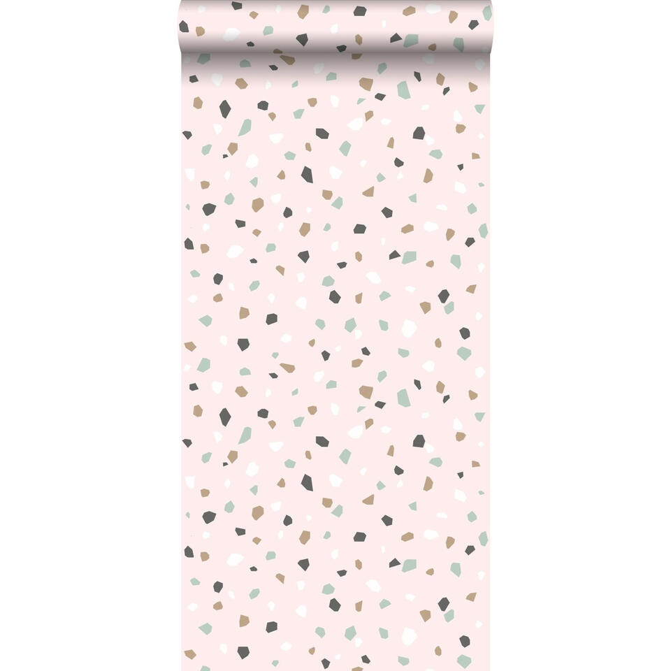 Walls4You behang terrazzo roze – 53 cm x 10.05 m