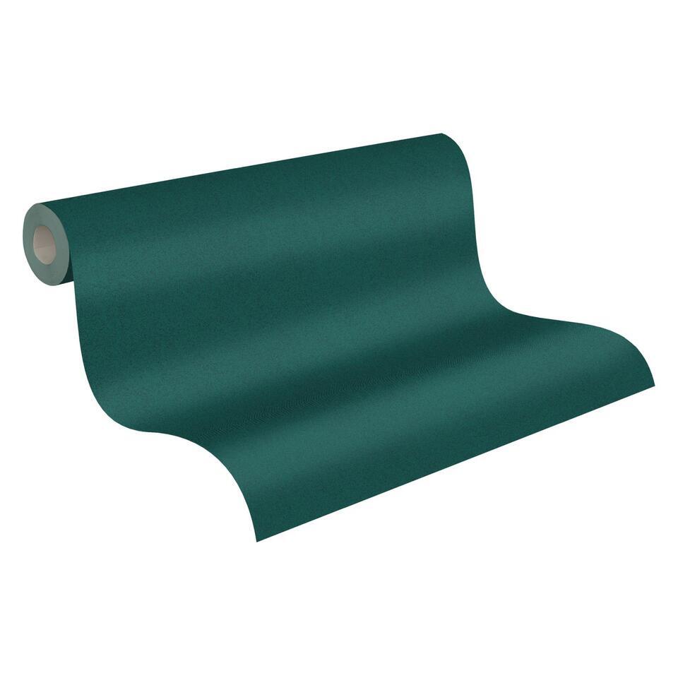 A.S. Création behang effen groen – 53 cm x 10.05 m