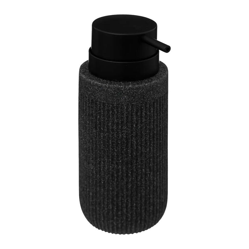5Five Zeeppompje/zeep dispenser Onyx – antraciet – polystone