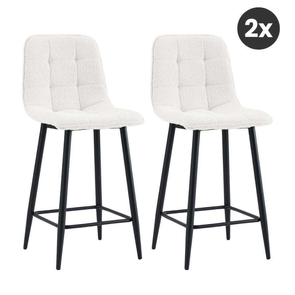 2x Barkruk Yerevan – Bouclé Ivoor