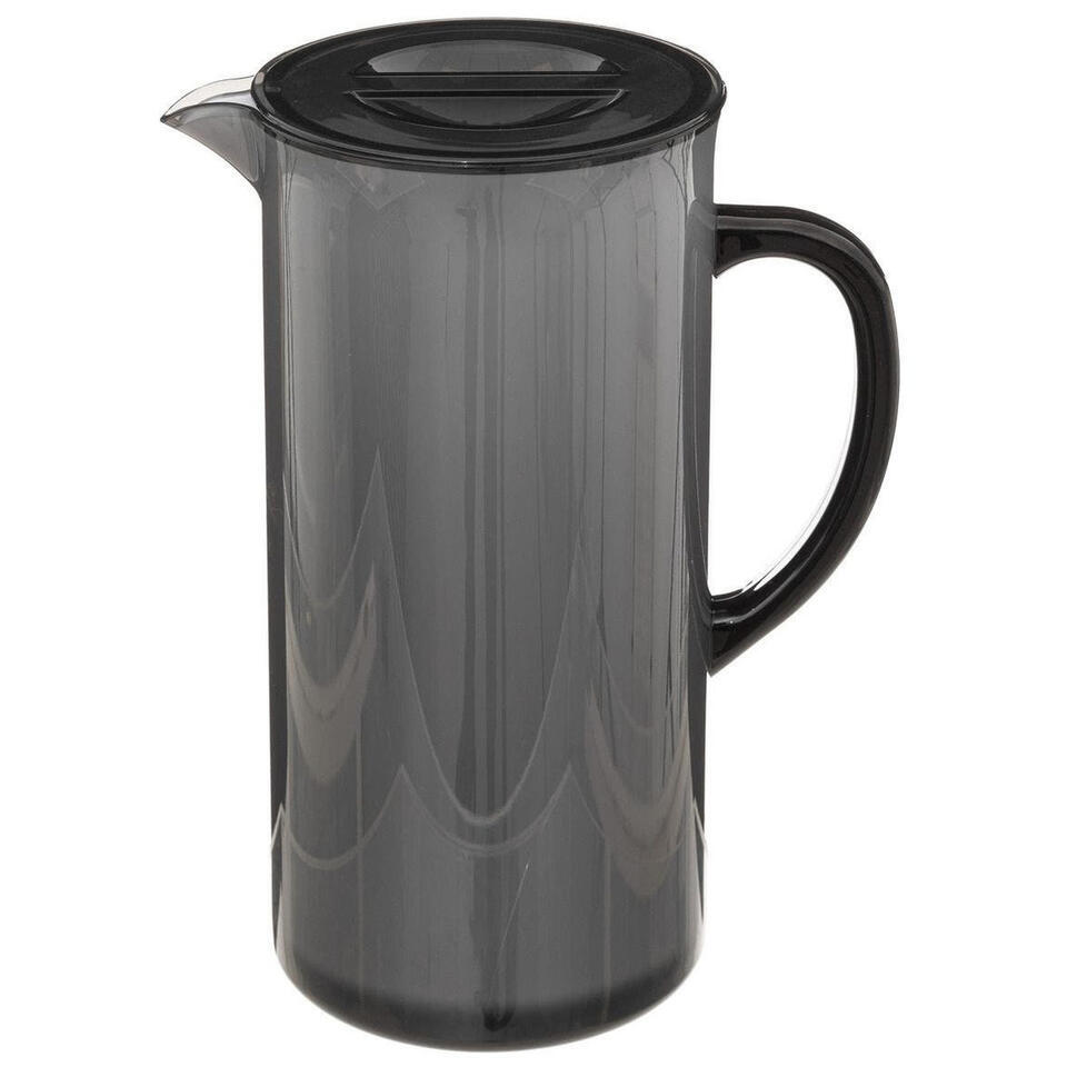 5Five Sapkan/schenkkan karaf – zwart – met deksel – 1950 ml