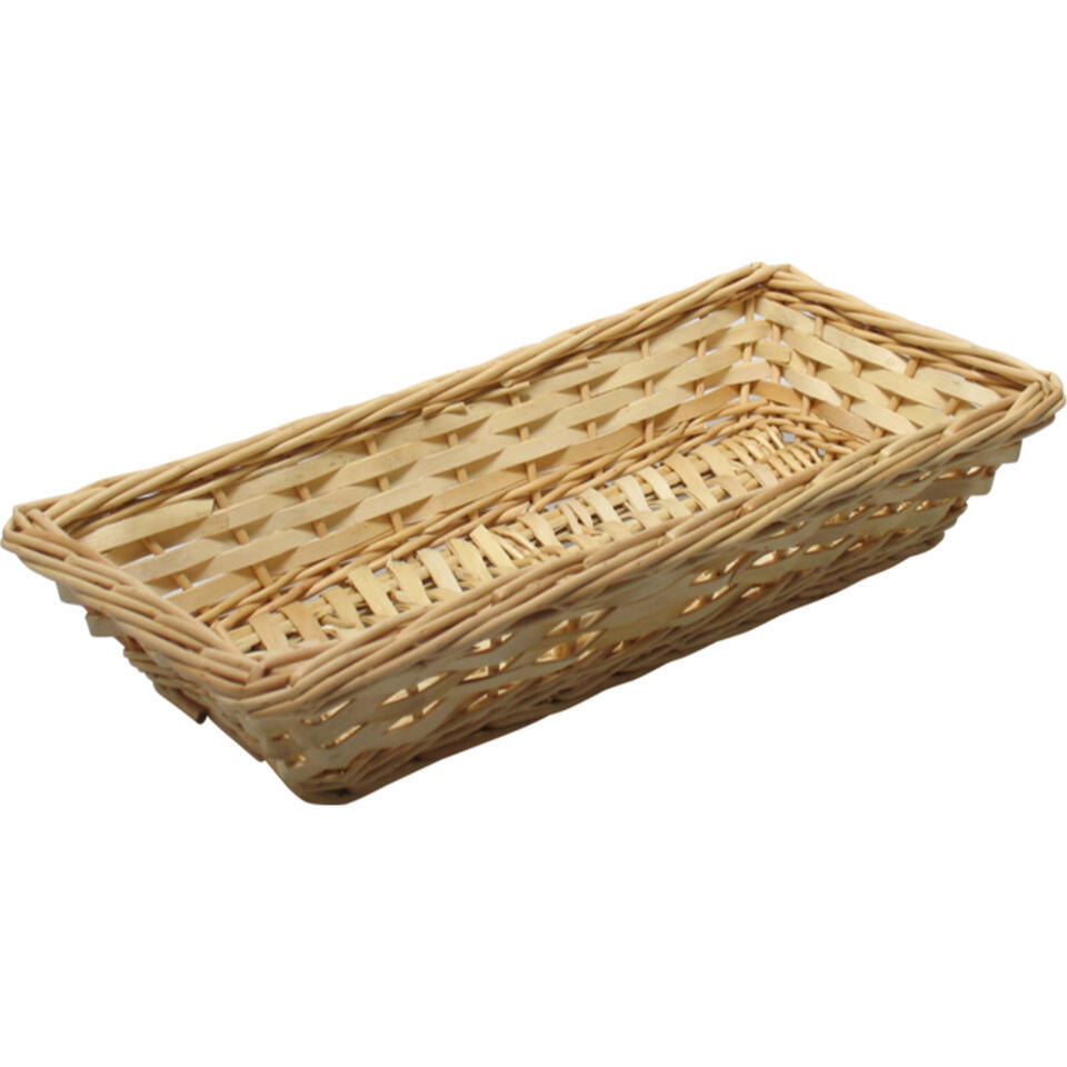 Broodmand – rechthoekig – riet – 37 x 17 x 7 cm – stokbroodmand