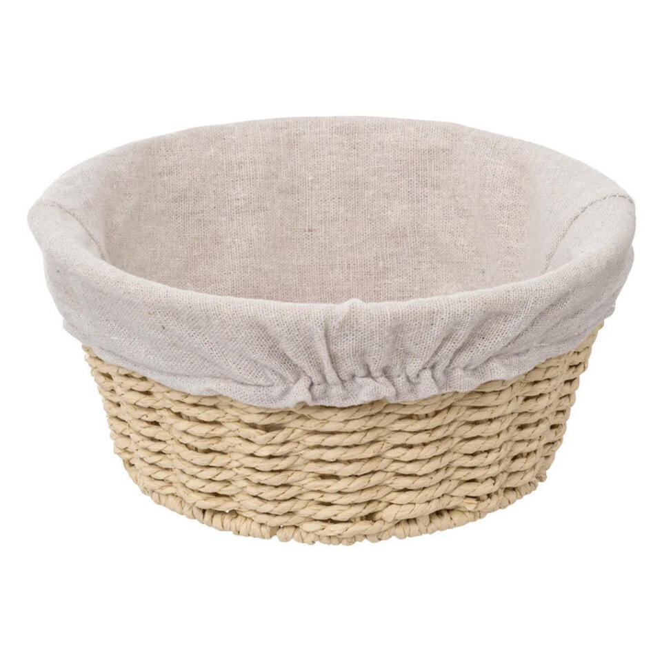5Five Broodmand Bistro plus – papier/stof – creme wit – 21×10 cm
