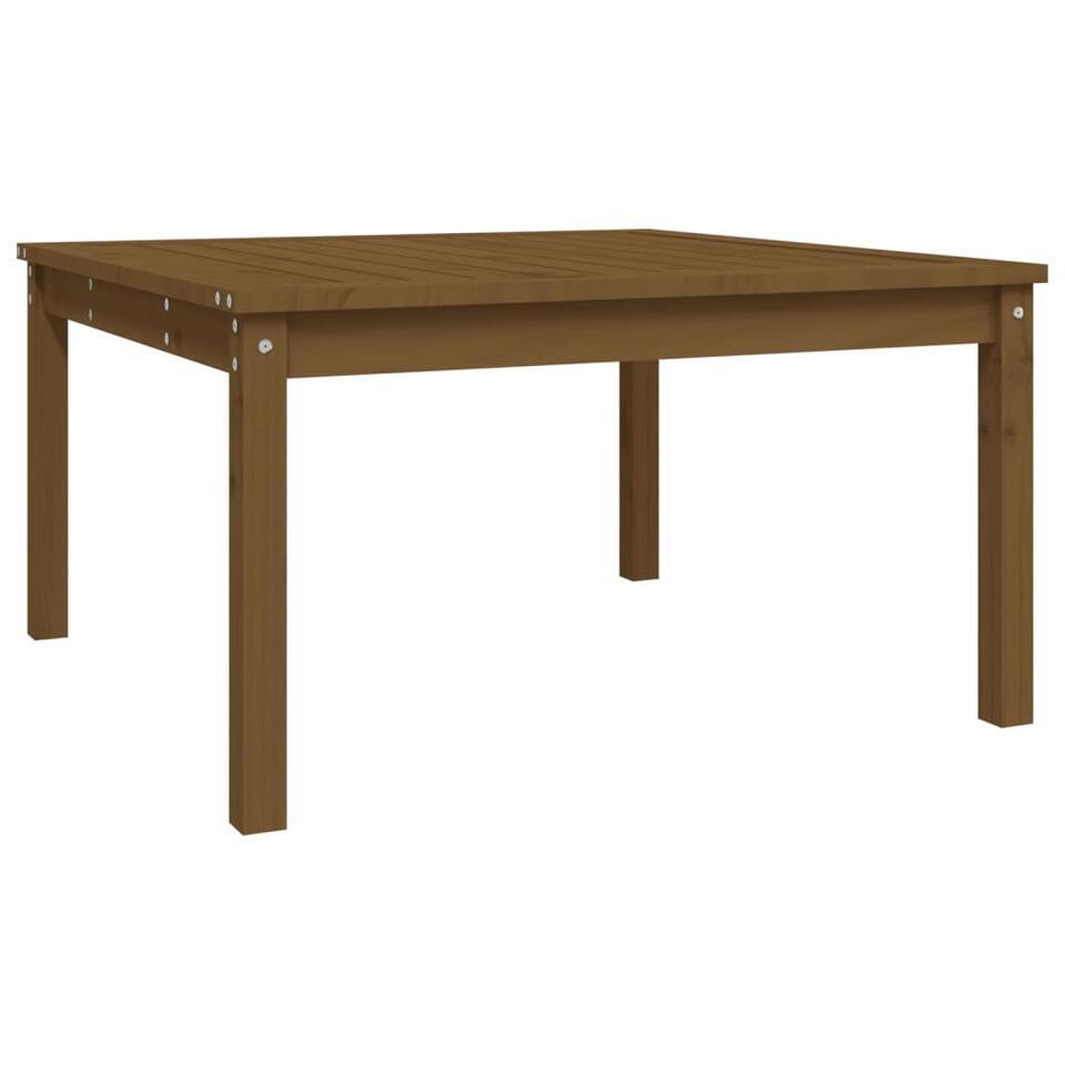 vidaXL – Loungetafel – Honingbruin – Massief grenenhout – 82,5×82,5×45 cm