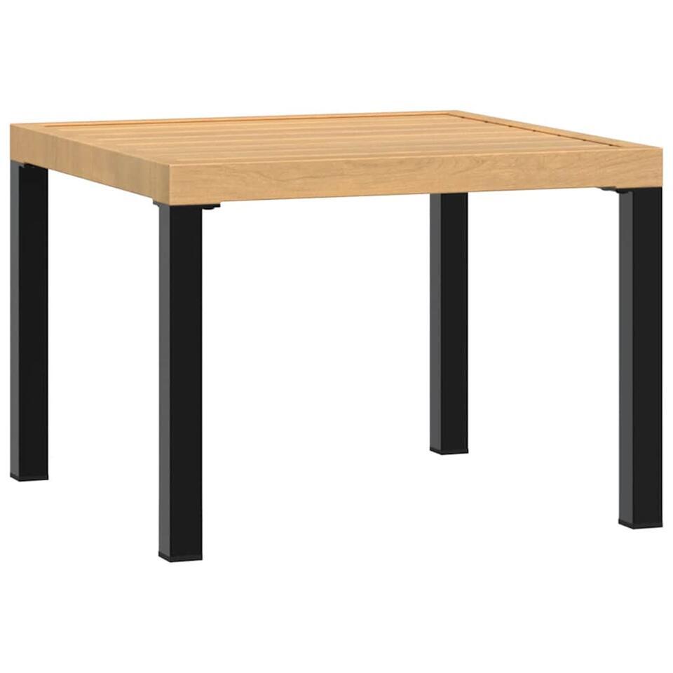 vidaXL – Tuinsalontafel – Zwart – Staal