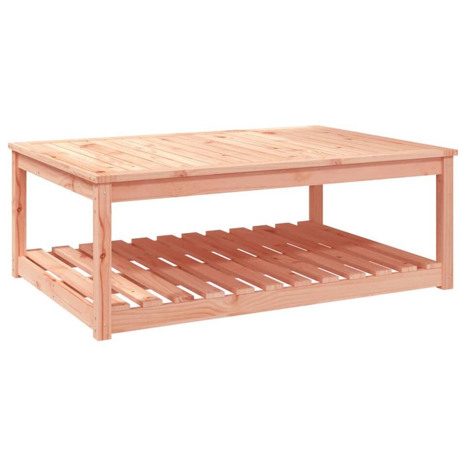 vidaXL – Loungetafel met opbergruimte – Naturel – Douglashout – 121×82,5×45 cm