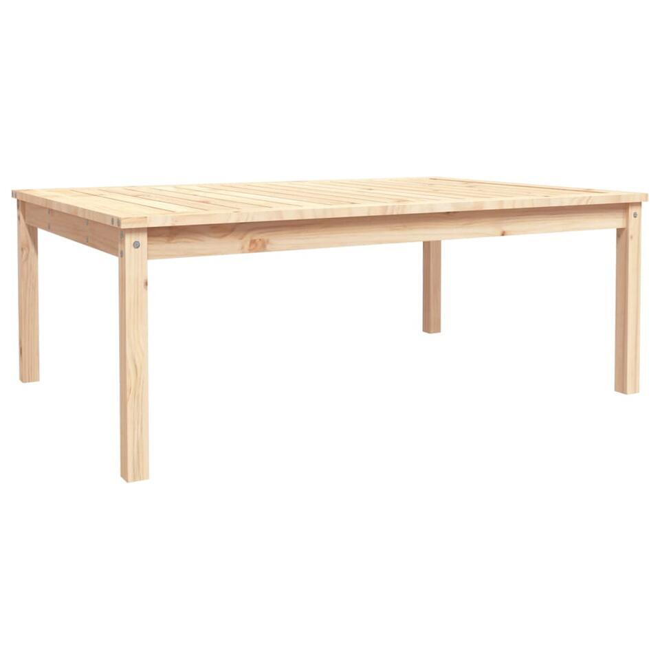 vidaXL – Loungetafel – Naturel – Massief grenenhout – 121×82,5×45 cm