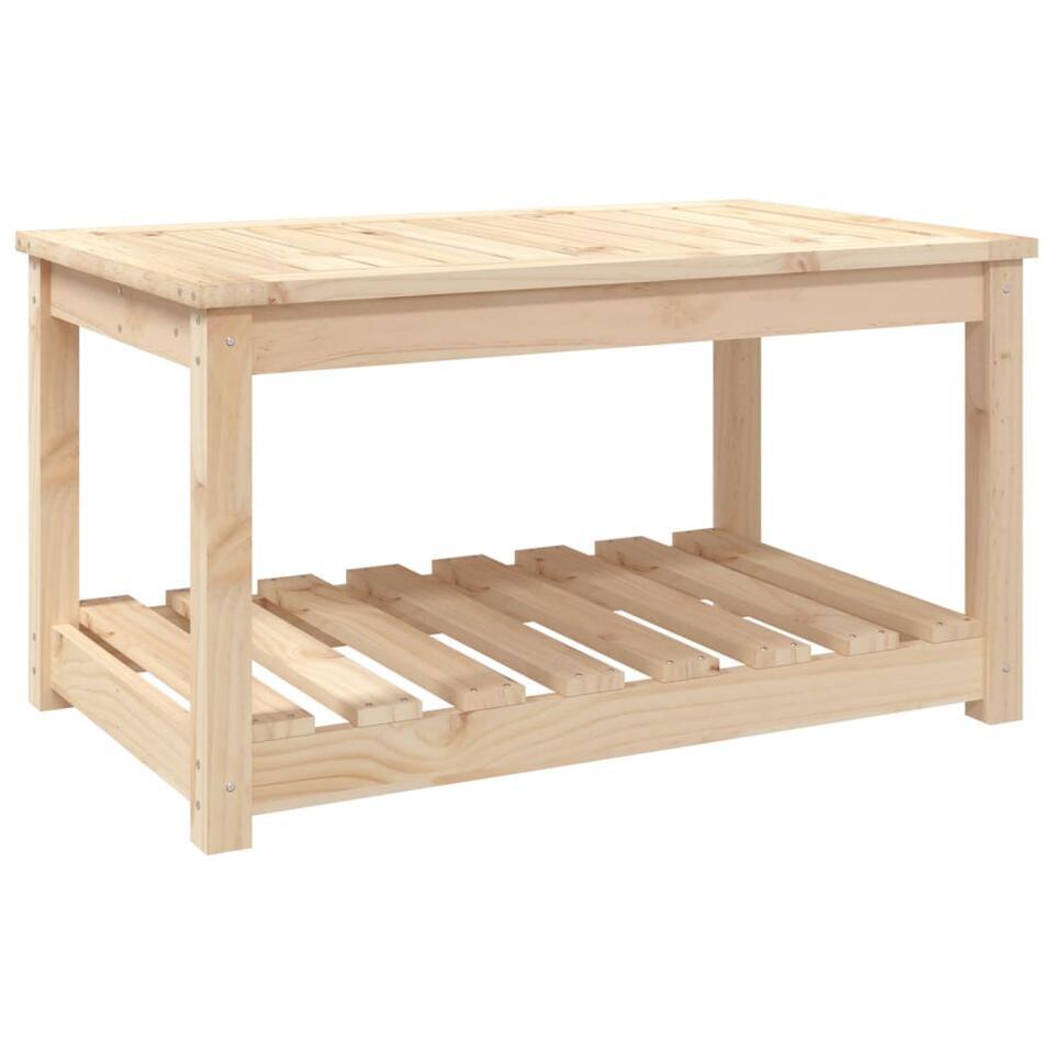 vidaXL – Loungetafel – Naturel – Massief grenenhout – 82,5×50.5×45 cm
