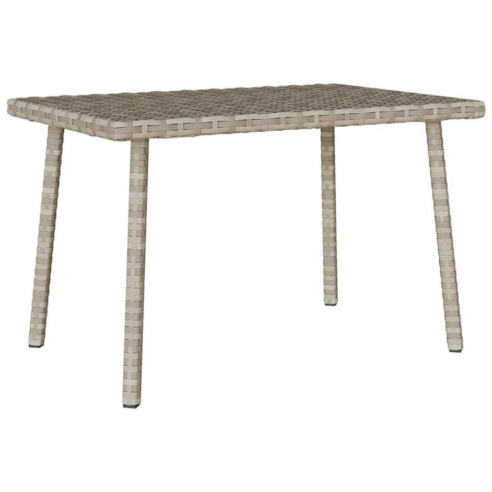 vidaXL – Tuin Salontafel – Grijs – Poly rattan – 60 x 40 x 37 cm