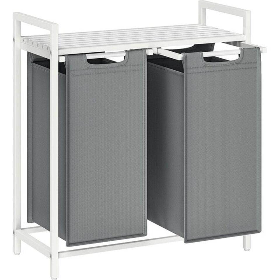 Bobbel Home – Wasmand, mand voor vuile was, met 2 vakken.