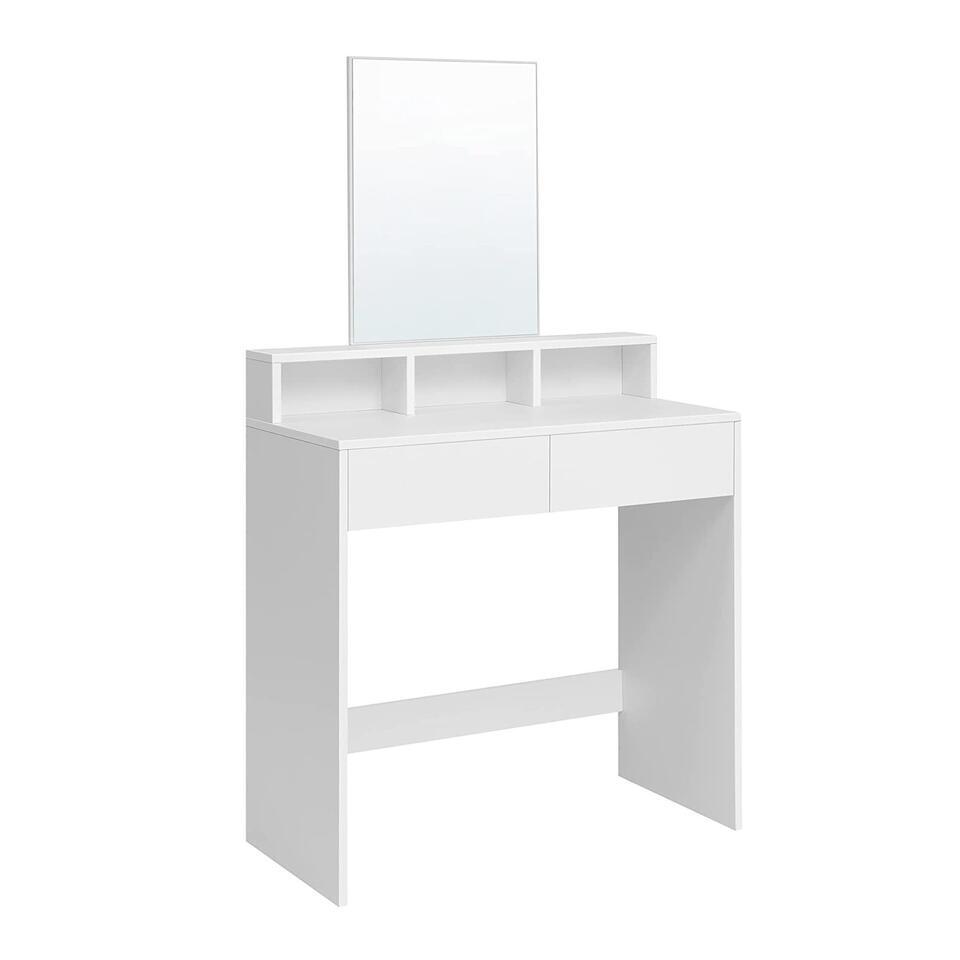 Bobbel Home – Kaptafel met rechthoekige spiegel – Wit