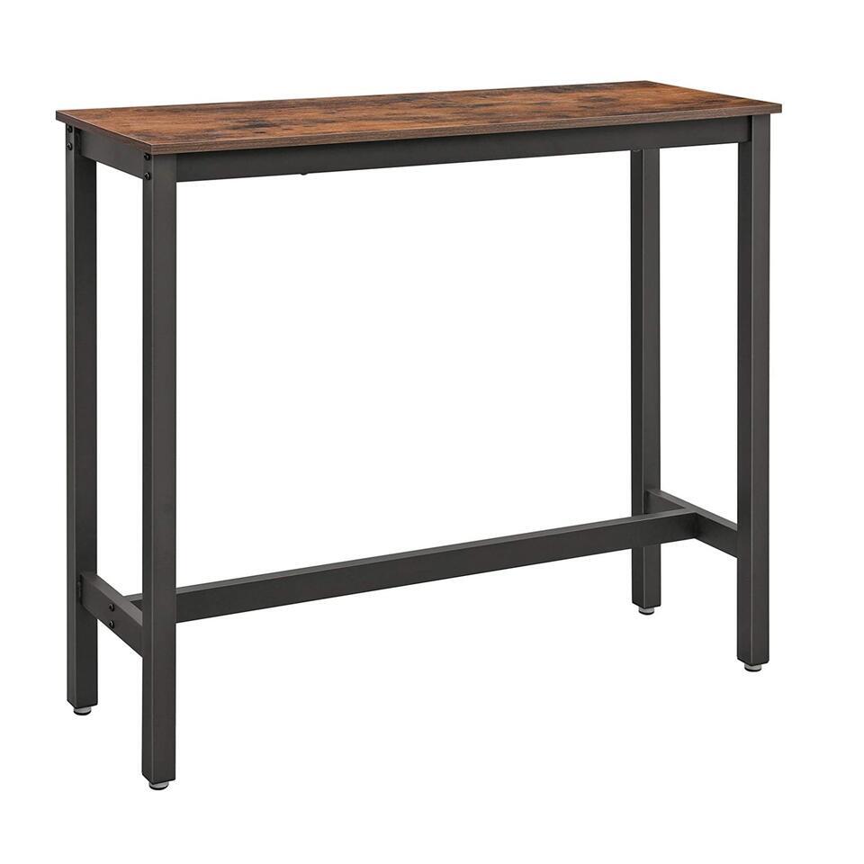 Bobbel Home – Bartafel – Metalen frame – Vintage – Donkerbruin