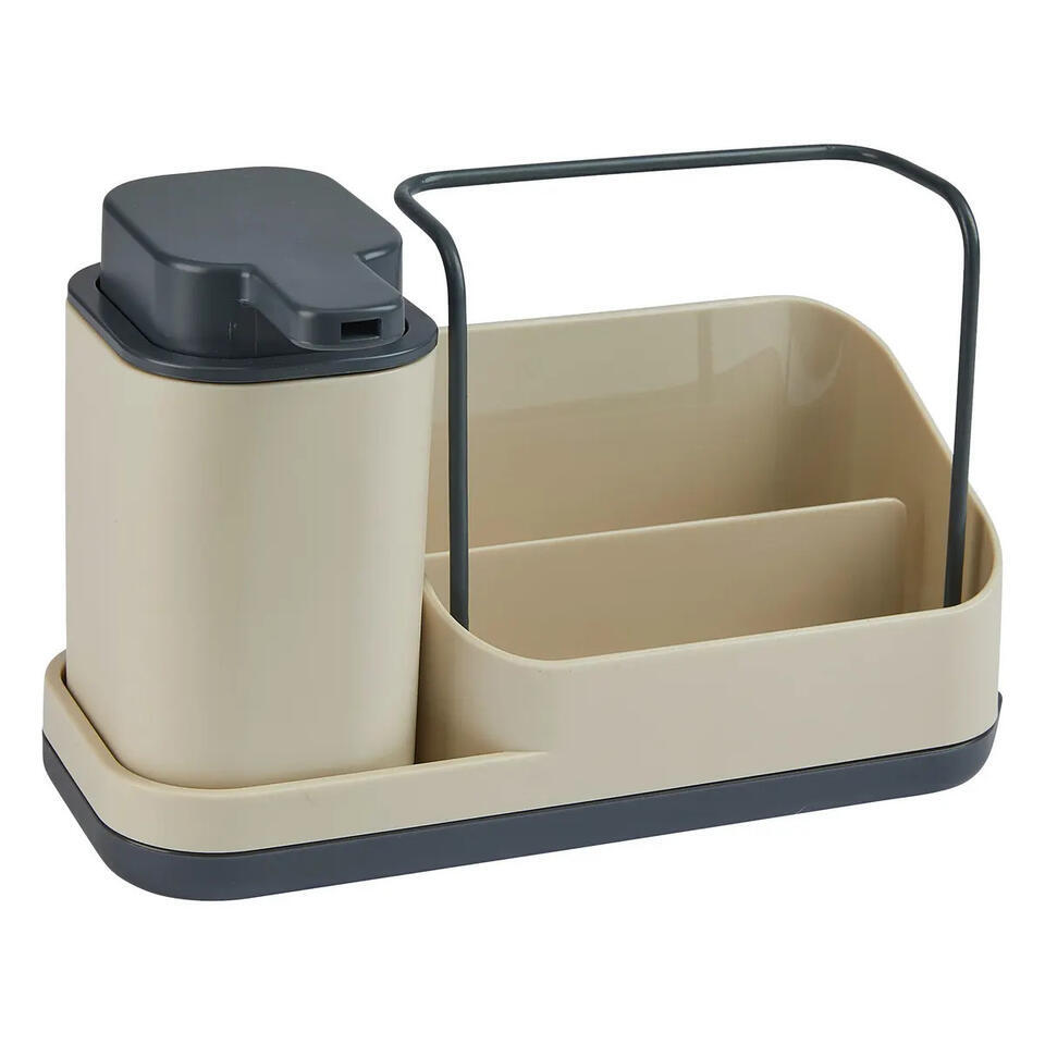5Five Zeeppompje met keuken aanrecht organiser – beige