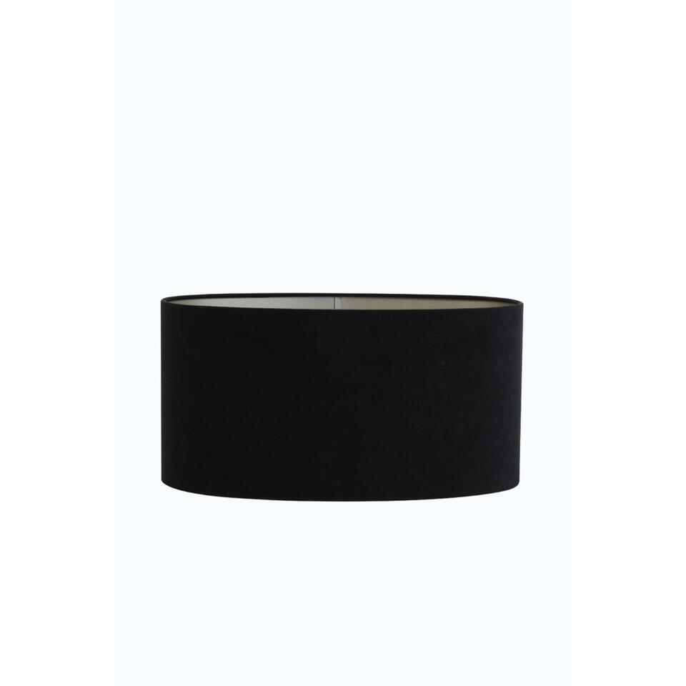 Lampenkap Ovaal Velours – Zwart – 38×17,5x19cm