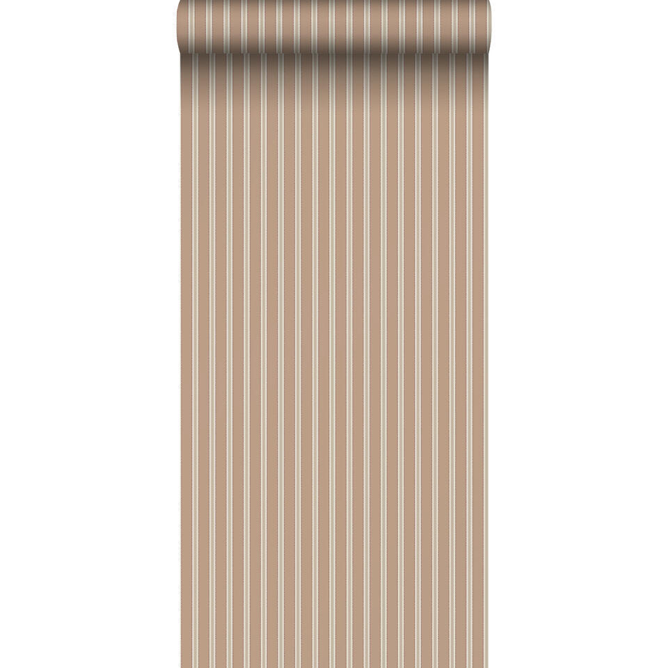 Borastapeter behang strepen terracotta – 53 cm x 10.05 m
