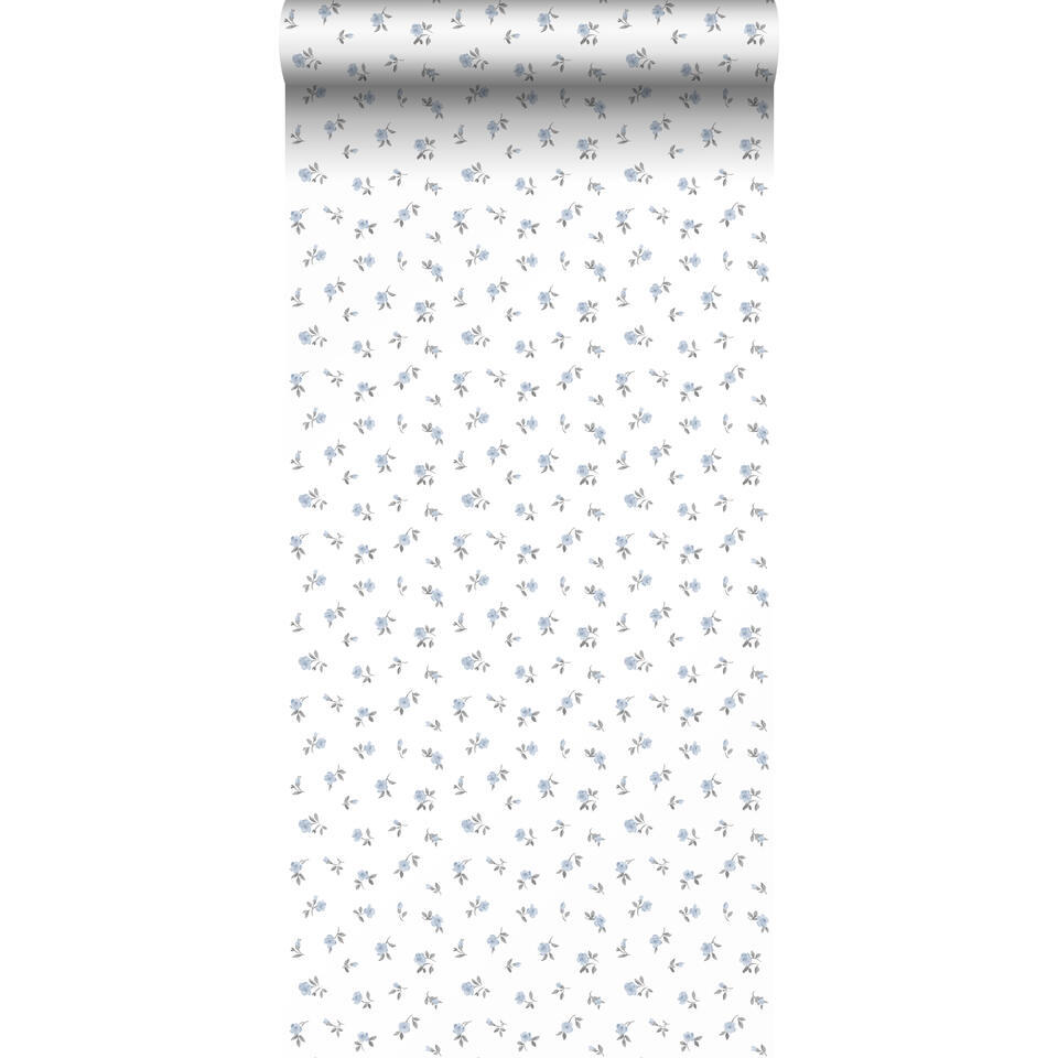 Sanders & Sanders behang bloemetjes blauw – 50 x 900 cm