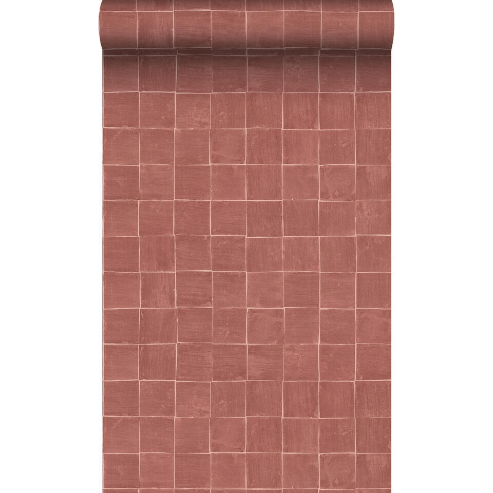 Origin Wallcoverings behang tegelmotief terracotta – 50 x 900 cm