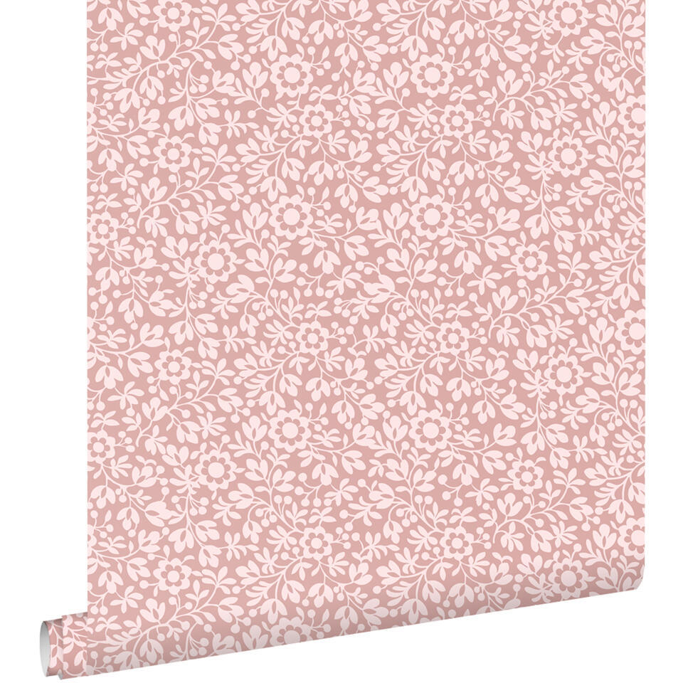 ESTAhome behang bloemetjes licht roze – 50 x 900 cm
