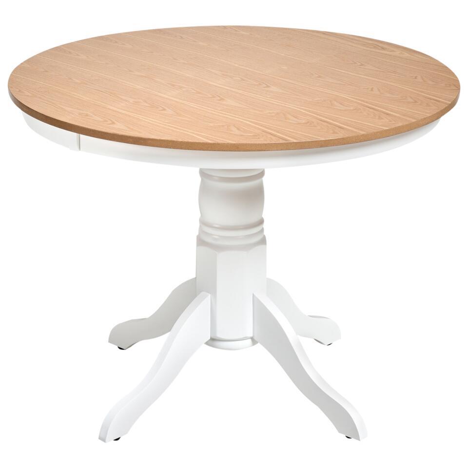 AKRON – Ronde eettafel – Lichtbruin – 100 cm – Essenhoutfineer