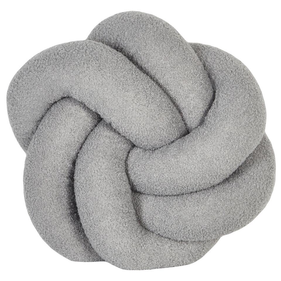 ANGELONIA – Sierkussen – Grijs – 45 x 45 cm – Bouclé