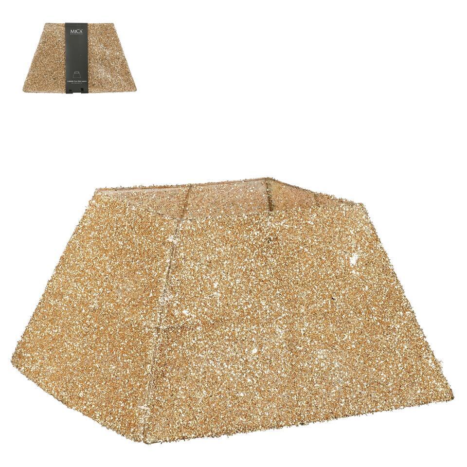 Mica Decorations kerstboomrok, opvouwbaar goud – – ⌀50cm – ↕30cm
