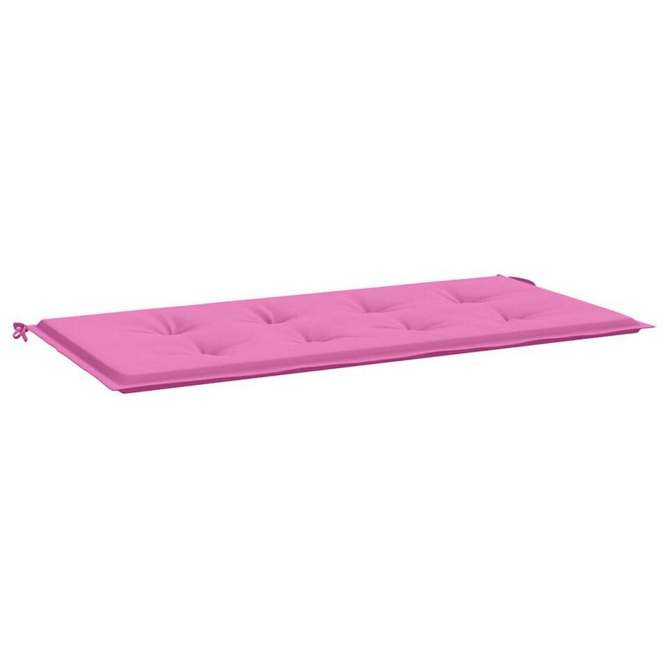 vidaXL – Tuinbankkussen – Effen – 120x50x3 cm – oxford stof – Roze