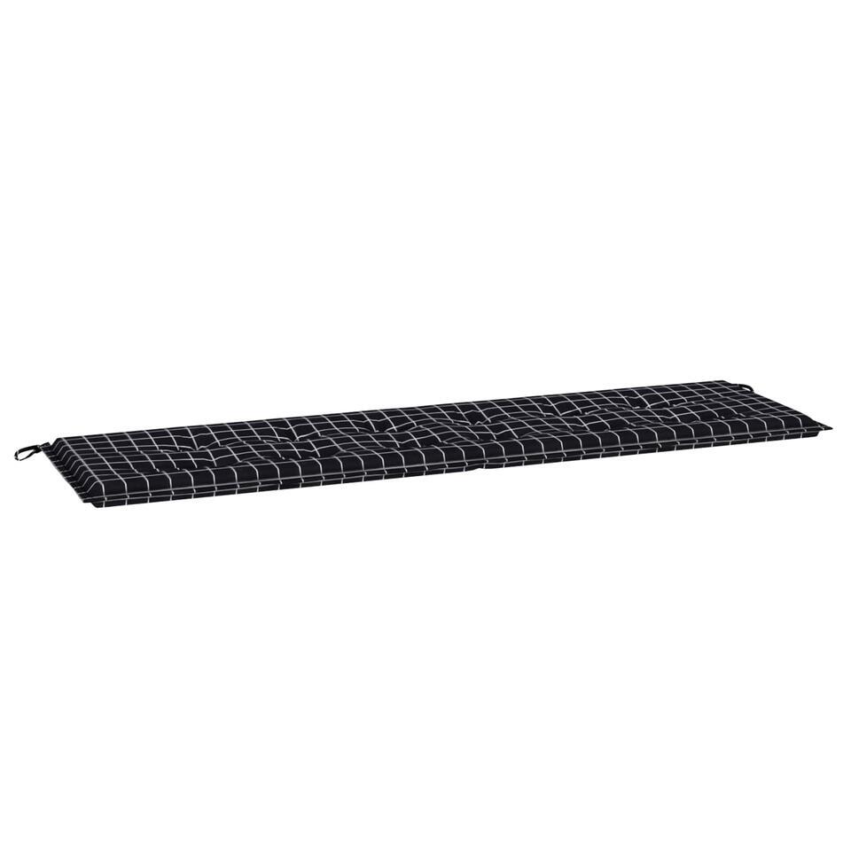 vidaXL – Tuinbankkussen 180x50x4 cm – oxford stof – Zwart en wit