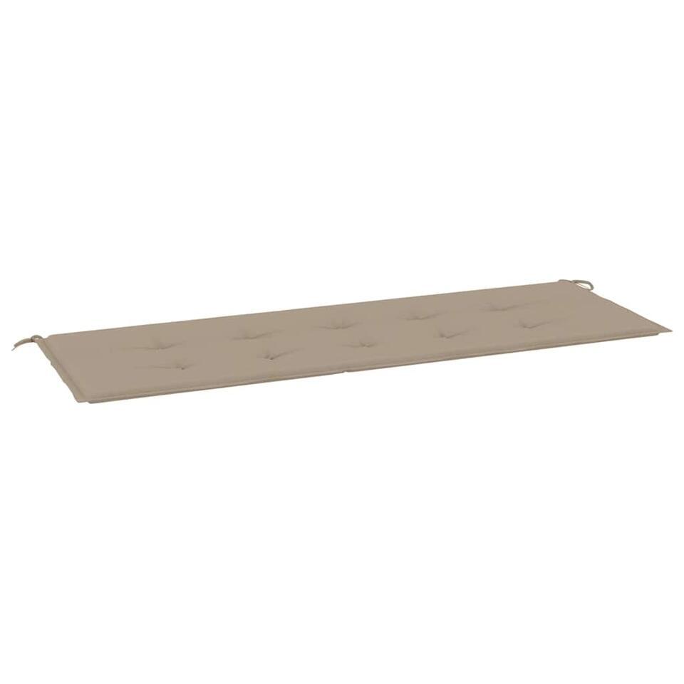 vidaXL – Bankkussen – 150x50x4 cm – Kussentje Zitkussens Oxford Stof Taupe
