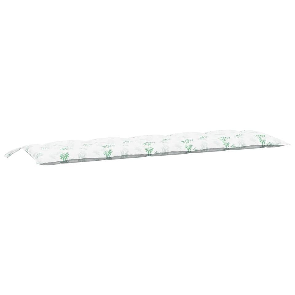 vidaXL – Tuinbankkussen 180x50x7 cm oxford stof bladpatroon tuinbank kussen