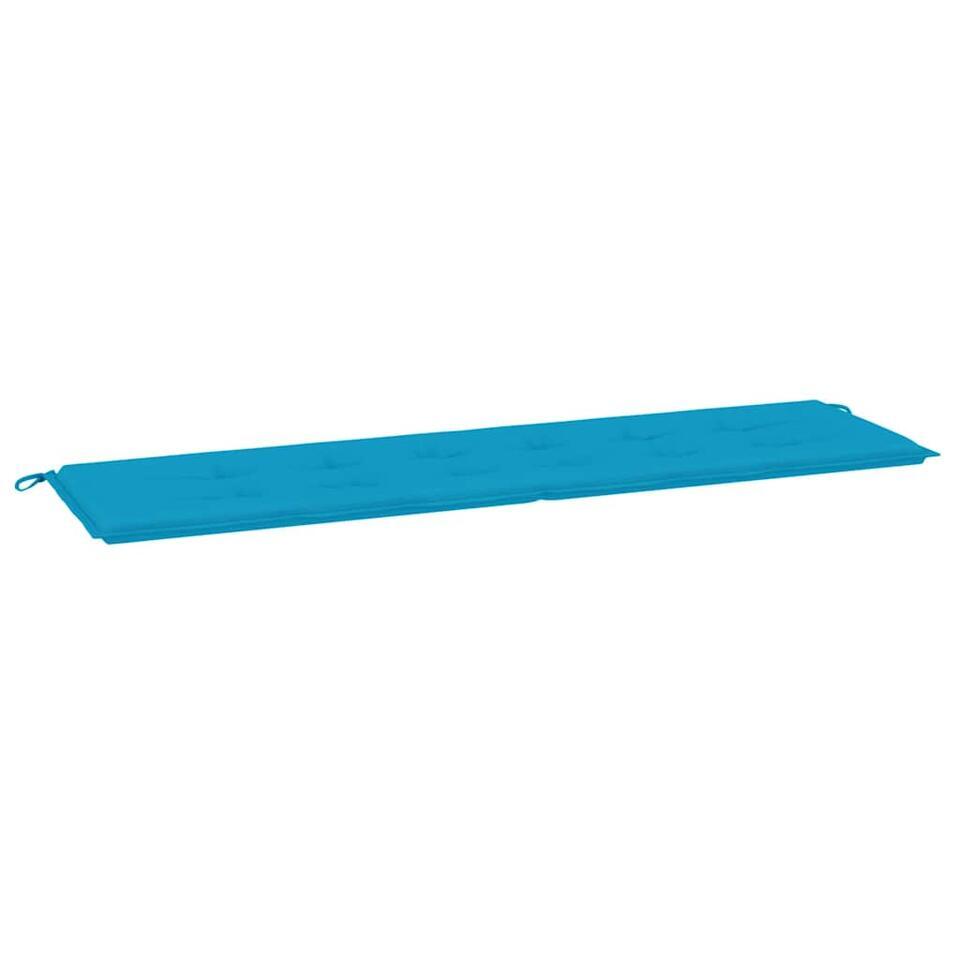 vidaXL – Bankkussen – 180x50x3 cm – Tuinkussen – Zitkussens – Stof – Blauw